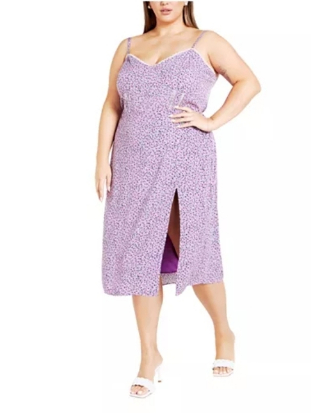 city chic sasha sweet dress cottagecore lavendar floral size XL